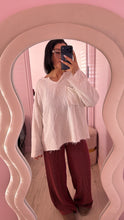 Load image into Gallery viewer, Bell sleeve oversized sweater in White (LARGE)