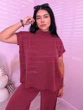 Load image into Gallery viewer, Allura Ribbed Set in Burgundy