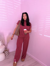 Load image into Gallery viewer, Allura Ribbed Set in Burgundy