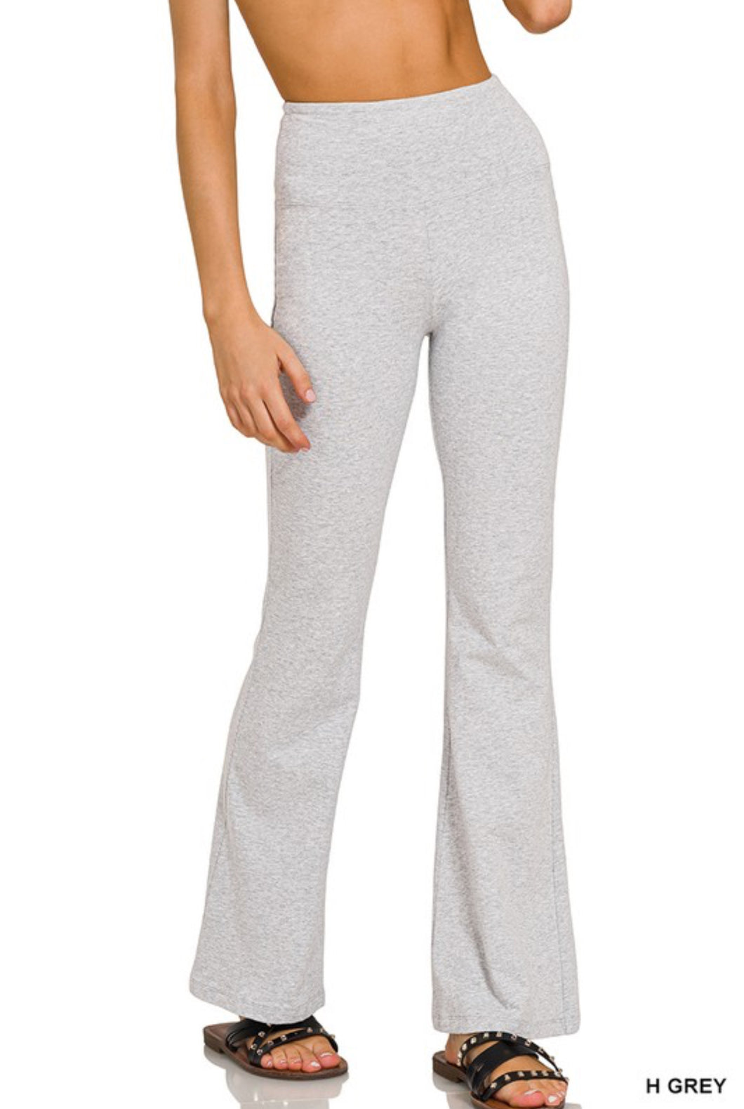 Yoga Flare Pants in HEATHER GRAY