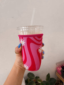Groovy Flower Iced Coffee Sleeves *2 SIZES*
