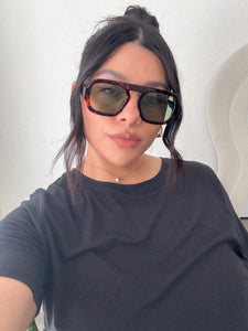 Jade Sunglasses in Tort Green