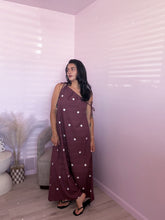 Load image into Gallery viewer, Polka Dots Maxi Dress in Brown