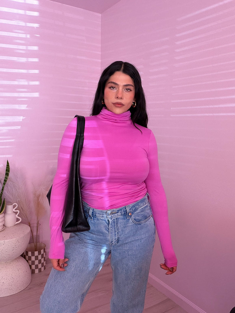 Turtleneck Long Sleeve in PINK