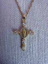 Load image into Gallery viewer, Virgin Mary Cross Necklace *18K Gold Plated*