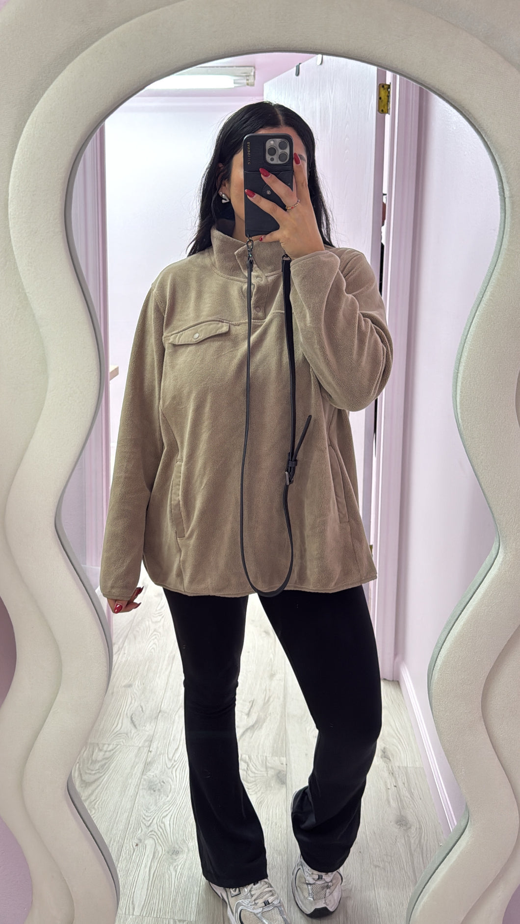 Taupe Fleece Sweater (XXL)