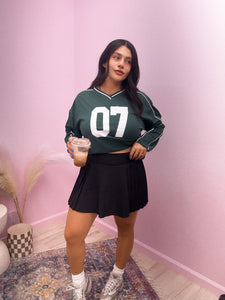 Active Pleaded Skort Skirt in BLACK