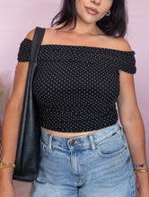 Load image into Gallery viewer, Misty Polka Dot Mesh Top