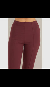 front slit pintuck stretch dress pants *3 COLORS*