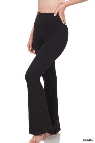 Yoga Flare Pants in BLACK