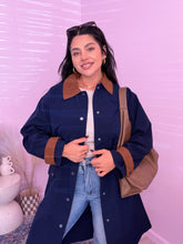 Load image into Gallery viewer, Barn Jacket Trench Coat in Navy