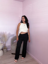 Load image into Gallery viewer, Paityn Asymmetrical Wrap Pants in Black