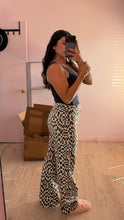 Load image into Gallery viewer, Checkered denim stretch pants (LARGE)