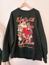 Load image into Gallery viewer, Enjoy a Soda at Christmas, Santa 90’s Oversized Sweatshirt