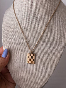 Checkered Necklace *18K Gold Plated*
