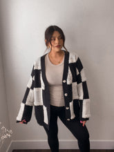 Load image into Gallery viewer, Love U More Checkered Knit Cardigan