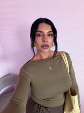 Load image into Gallery viewer, The Soho Off-The-Shoulder Long Sleeve Top in Olive | *S-XXXL*