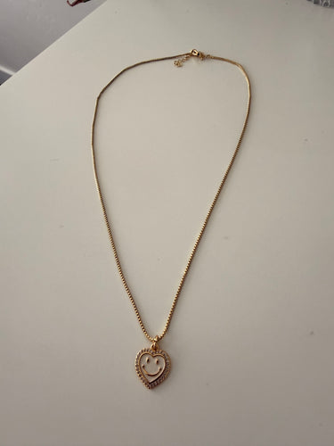 Smiley Heart necklace 18K gold plated
