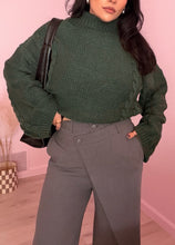 Load image into Gallery viewer, Asymmetrical Wrap Dress Pants in Heather Charcoal