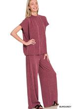 Load image into Gallery viewer, Allura Ribbed Set in Burgundy