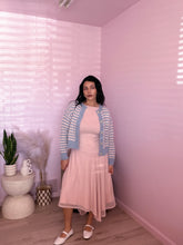 Load image into Gallery viewer, Fuzzy Knit Striped Cardigan in Blue/Pink