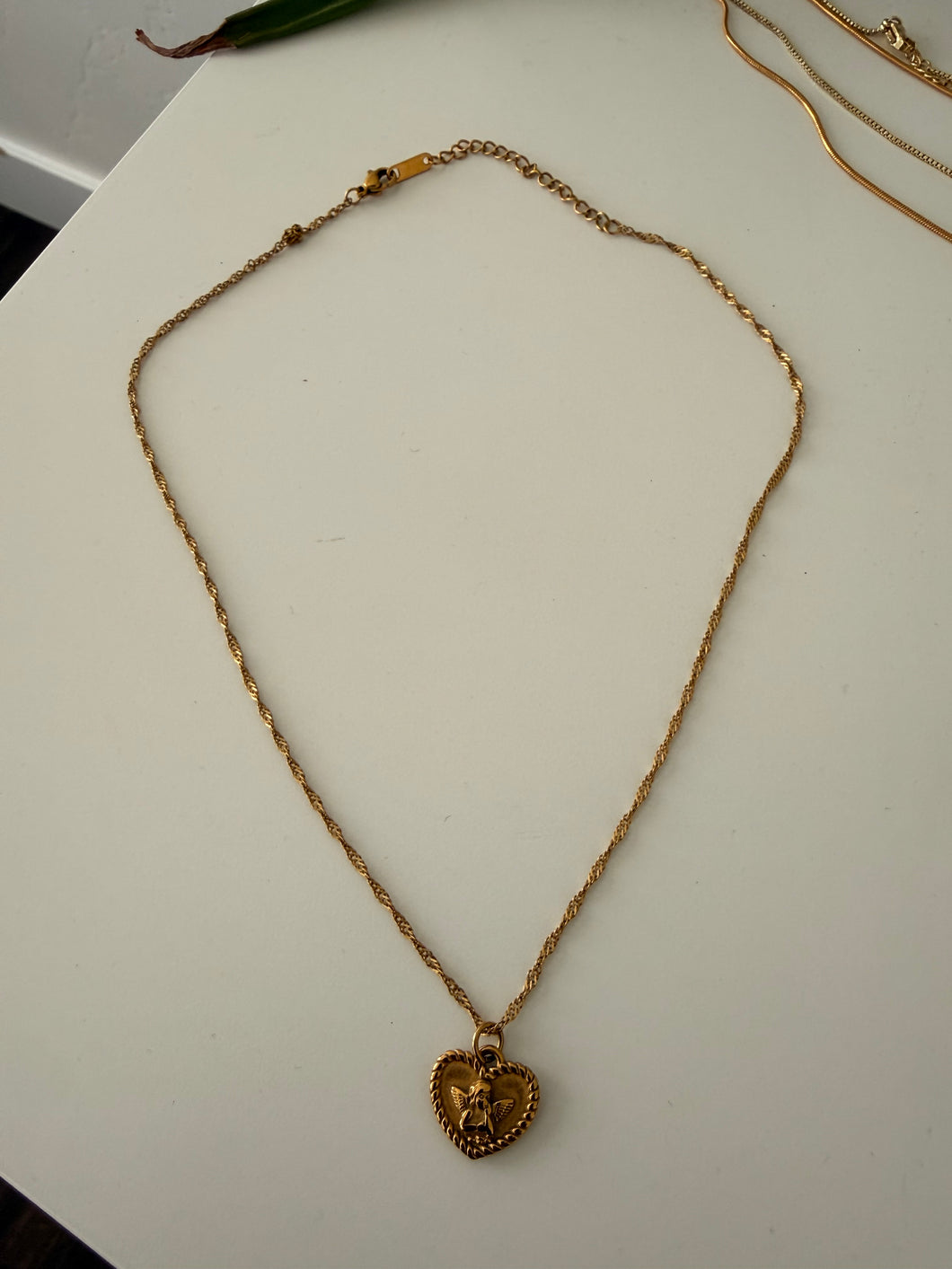 Heart necklace 18K gold plated