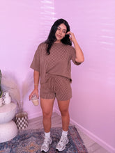 Load image into Gallery viewer, Juno Ribbed Set in BROWN