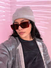 Load image into Gallery viewer, Brown square oversized sunglasses