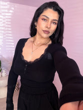 Load image into Gallery viewer, Lace Ribbed Top in BLACK *S-3X*