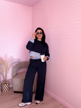 Load image into Gallery viewer, Maci Contrasting Set in Navy Blue
