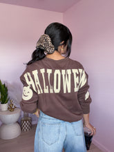 Load image into Gallery viewer, Halloween Graphic Crewneck Sweater in Mocha *S-XL*
