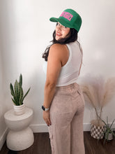 Load image into Gallery viewer, Ash Mocha Linen Cargo Pants