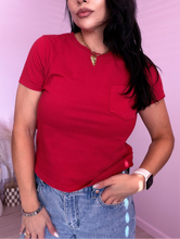 Load image into Gallery viewer, Brynlee Short Sleeve Tee in RED