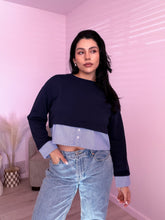 Load image into Gallery viewer, Maci Contrasting Set in Navy Blue
