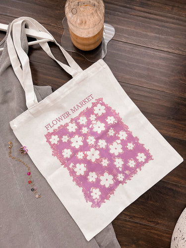 Flower market tote bag