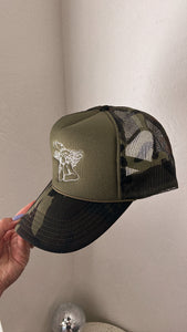 Cowgirl Angel Embroidered Camo Trucker Hat