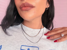 Load image into Gallery viewer, 3mm Herringbone Silver Stacking Chain *Stainless Steel*