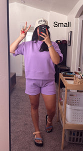 Lulu Ribbed Set in Lavender