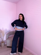 Load image into Gallery viewer, Maci Contrasting Set in Navy Blue