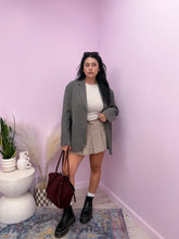 Load image into Gallery viewer, Plaid Pleaded Skort in Taupe