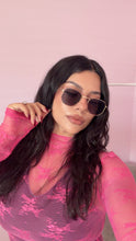 Load image into Gallery viewer, Sheer Flower Top in Hot Pink (LARGE)