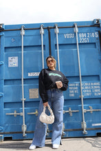 Load image into Gallery viewer, Side slit wide leg high stretch jeans size: (7/28)