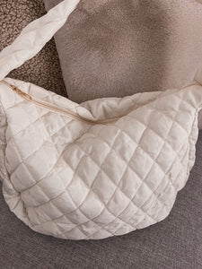 Coffee, yes. You, maybe Large Quilted Bag (IVORY)