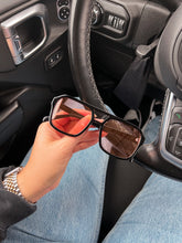 Load image into Gallery viewer, see the good pink square aviator sunglasses