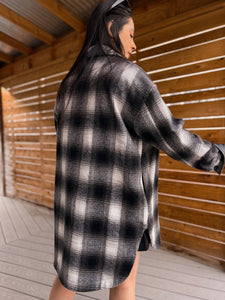 this is my edgy side long plaid jacket