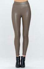 Load image into Gallery viewer, all nighter faux leather leggings- TAUPE