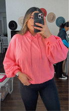 Load image into Gallery viewer, bright pink balloon sleeve hoodie (S-3X)