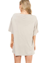 Load image into Gallery viewer, friday recap oversized distressed tee (TAUPE)
