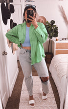 Load image into Gallery viewer, the kelly green trend boyfriend button down shirt