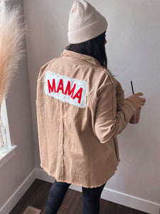 mama patched utility shacket